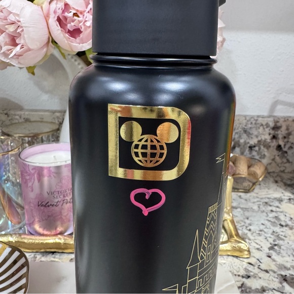 Disney Black and Gold Castle Water Bottle - Picture 5 of 8